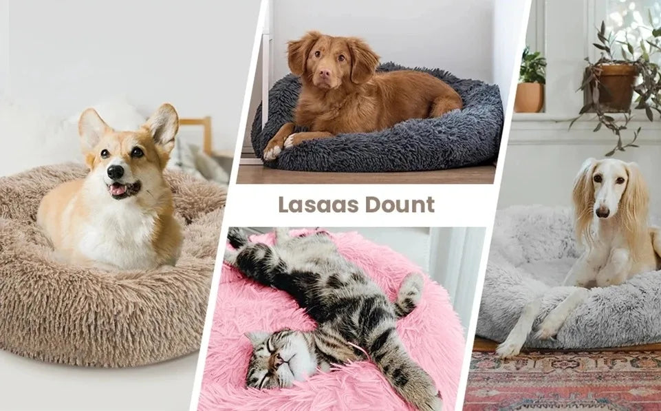 PawsyCozy – Round Plush Pet Bed
(Round Dog Bed | Winter Warm Cat Bed | Washable Plush Basket for Small, Medium & Large Pets)