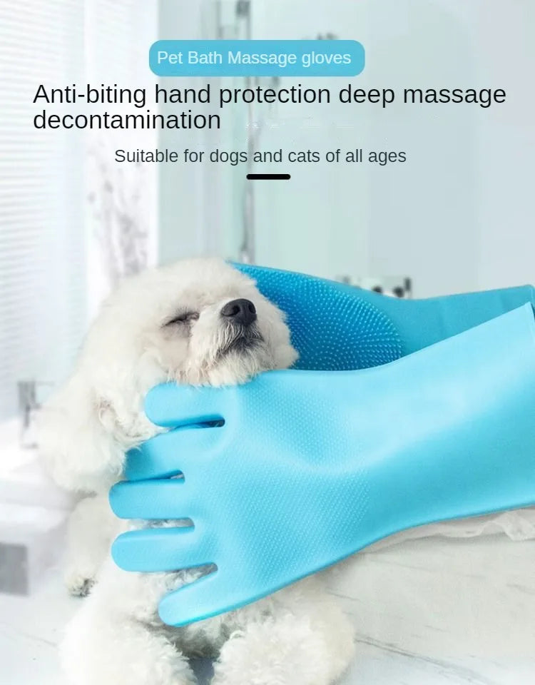 PawsyMagic – Silicone Pet Bathing Gloves
(New Magic Silicone Body Pet Bathing Gloves for Animals | Perfect Shampoo & Massage Brush for Dogs & Cats)