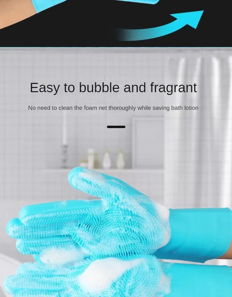 PawsyMagic – Silicone Pet Bathing Gloves
(New Magic Silicone Body Pet Bathing Gloves for Animals | Perfect Shampoo & Massage Brush for Dogs & Cats)